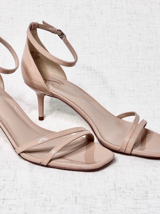 Sam Edelman Shoes - Sam Edelman Peonie Square Toe Kitten Heel Sandals Nude Pink Size 10